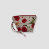 Neceser de loneta con estampado de amapola, cremallera y gancho para llevar en el bolso